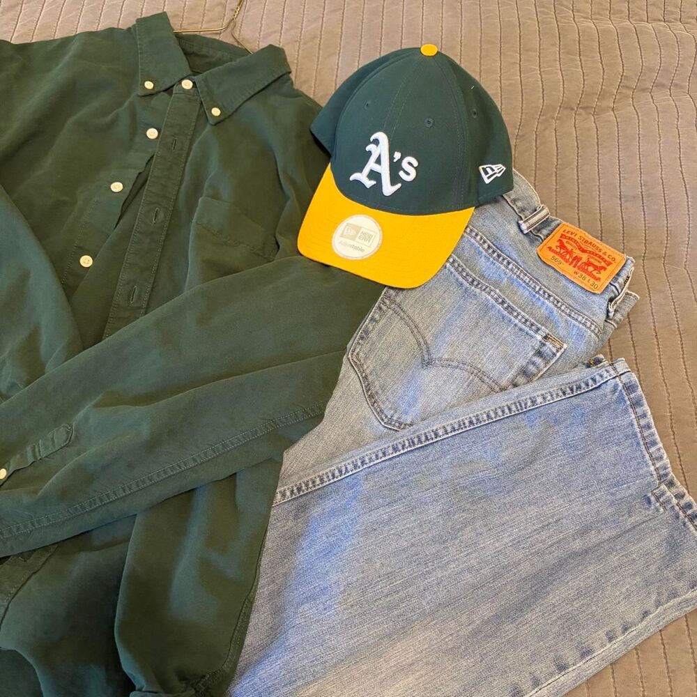 New-era Men's Green and Khaki Hat